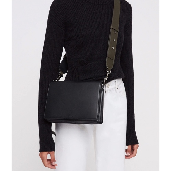 AllSaints Black Zep Box Bag NWOT - Picture 5 of 16